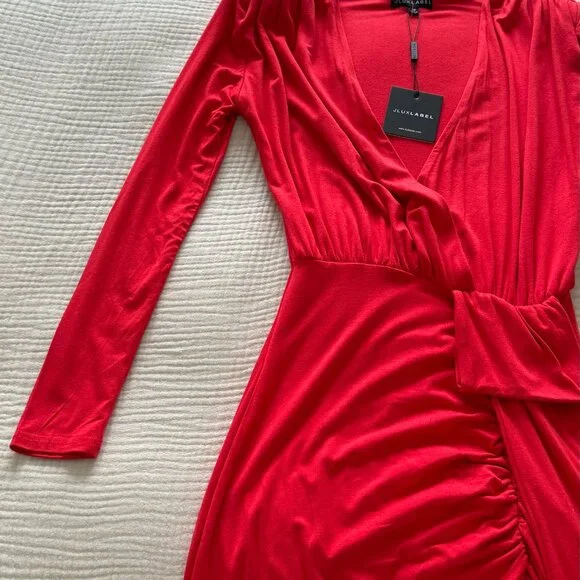 JLUXLABEL - Red Quinn Overlay Dress - M (NWT) - Picture 3 of 5